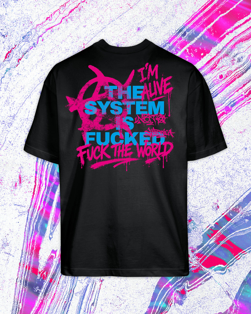 Fuck the world - Black/ CyanMagenta