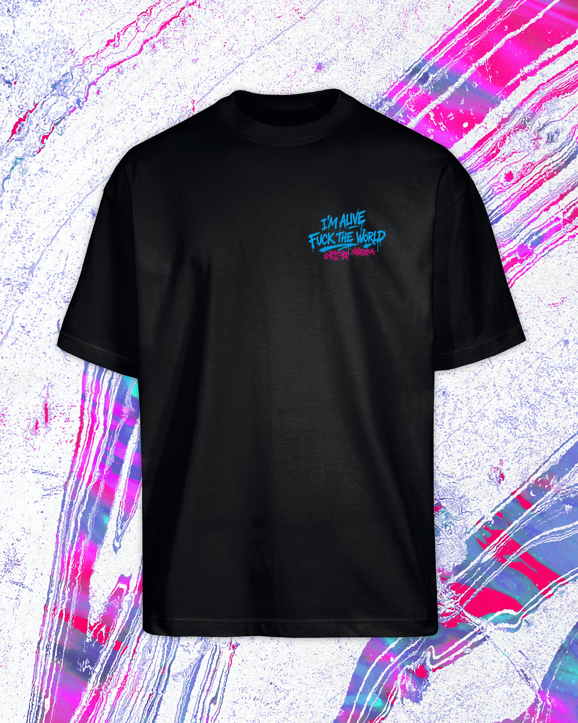 Fuck the world - Black/ CyanMagenta