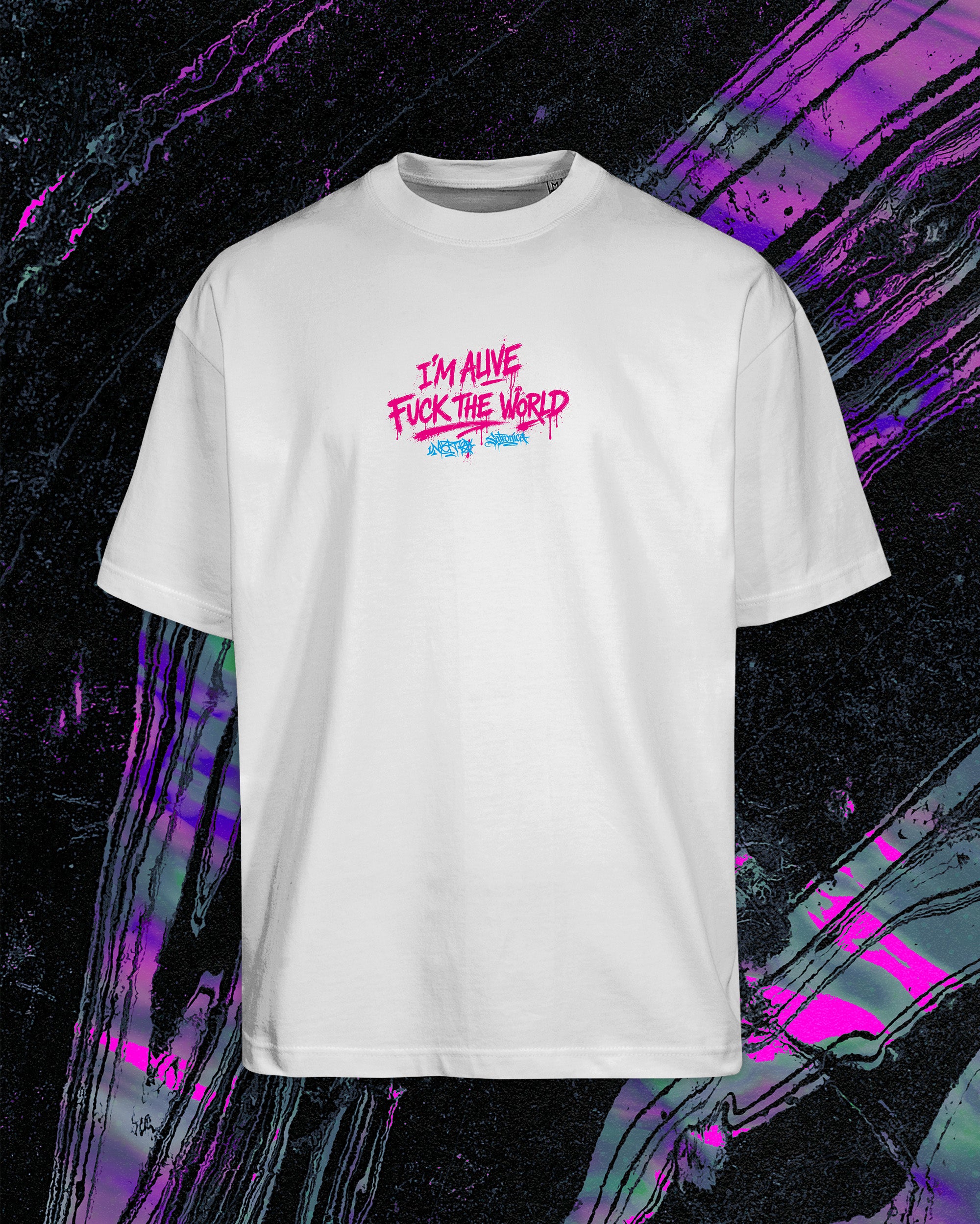 Fuck the world - White/ CyanMagenta