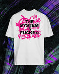 Fuck the world - White/Magenta