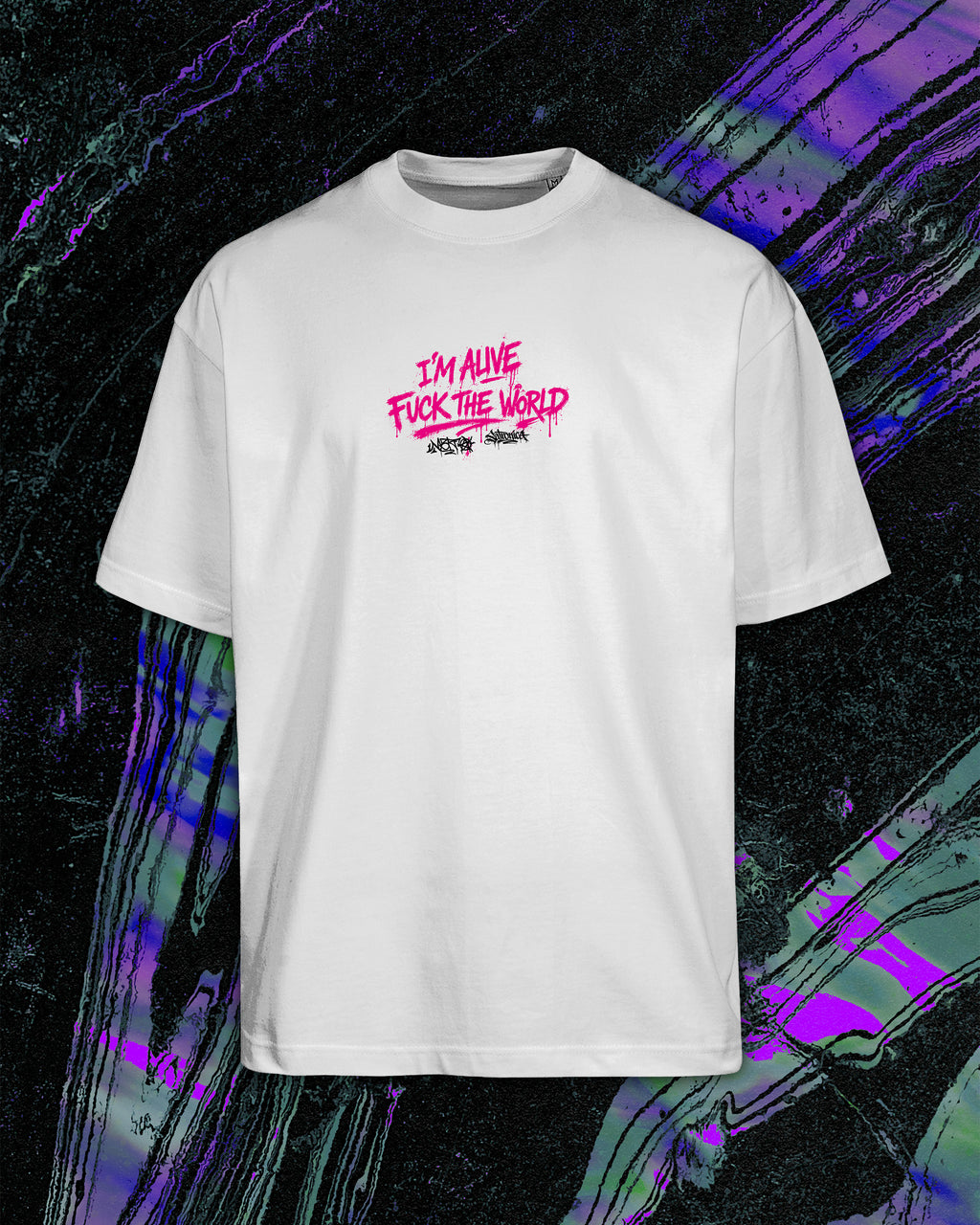 Fuck the world - White/Magenta