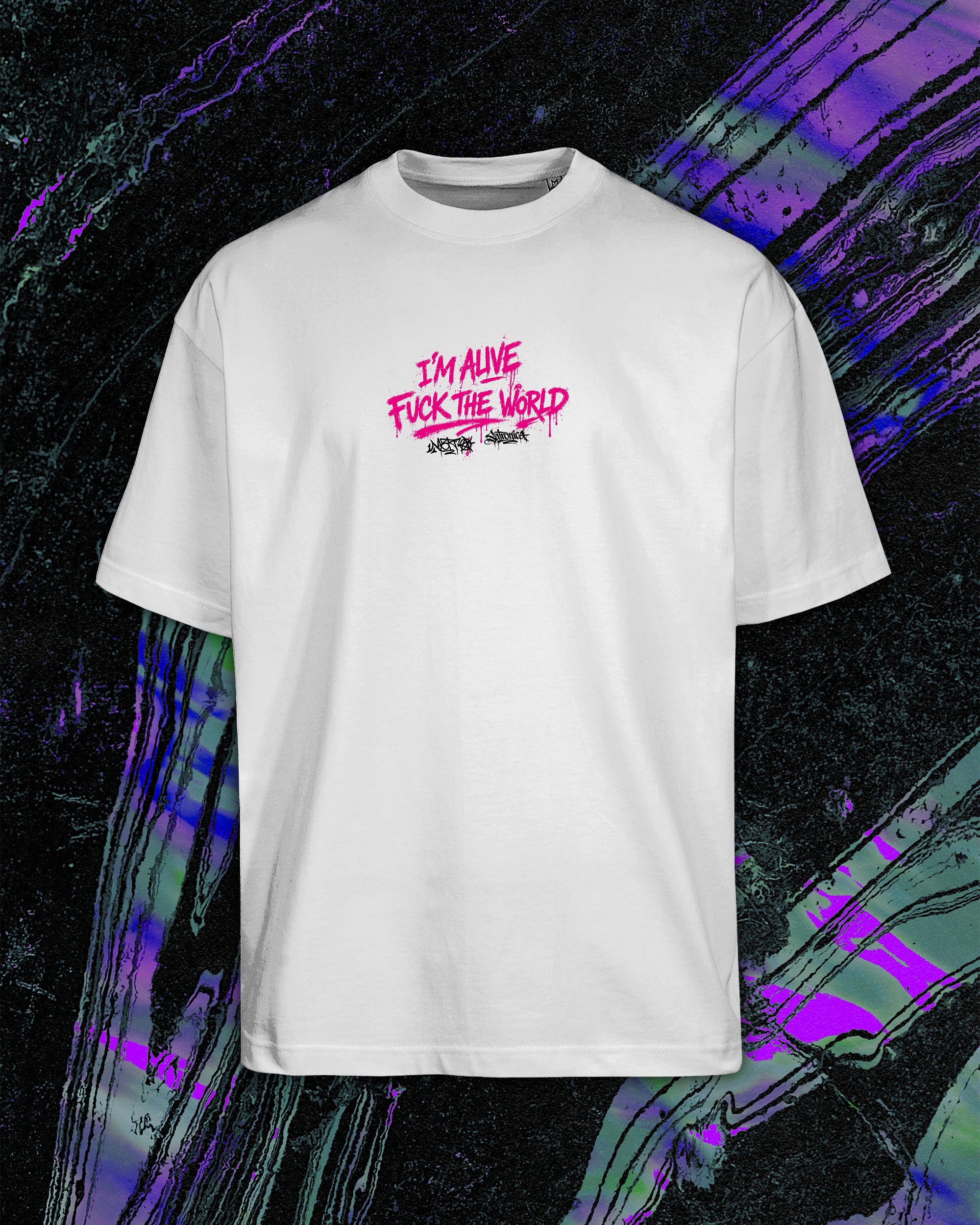 Fuck the world - White/Magenta